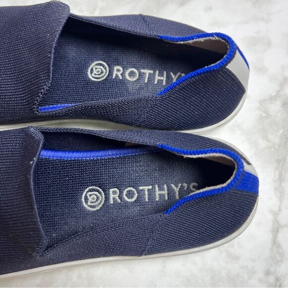 Rothy’s The Original Slip On Sneakers Navy Blue - Picture 7 of 9